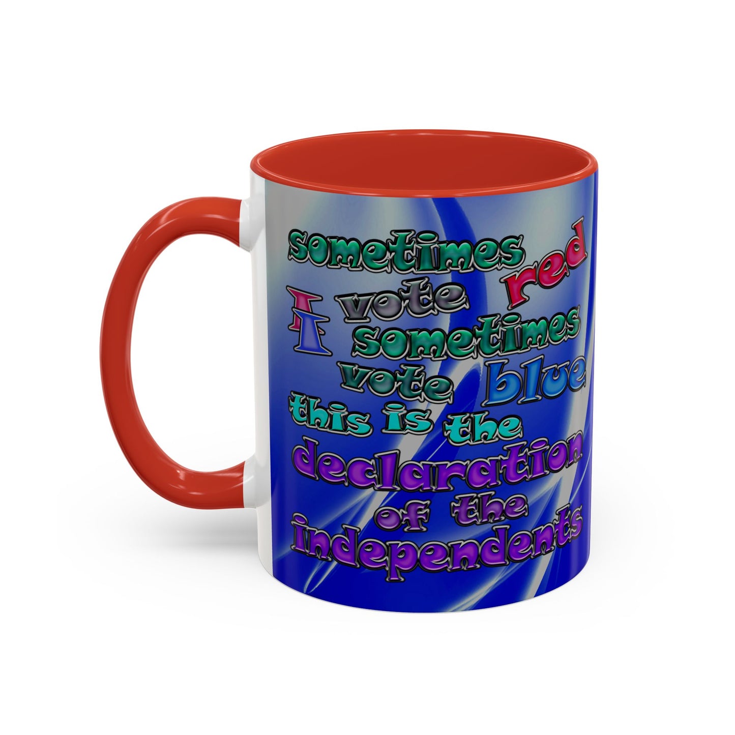 declaration of the independents - Accent Mug (blue-white wave)
