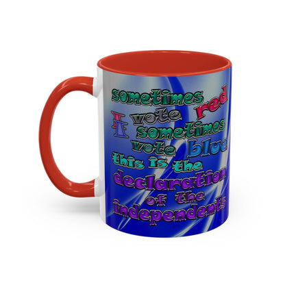 declaration of the independents - Accent Mug (blue-white wave)