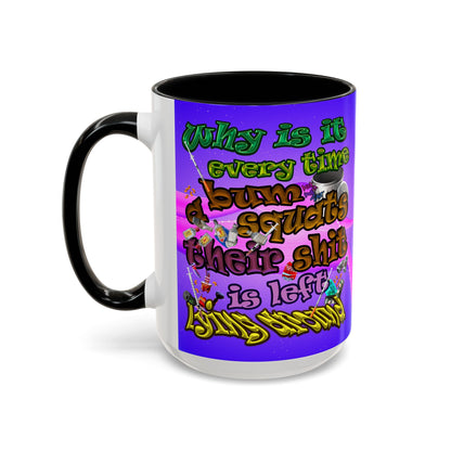 the bum's shit - Accent Mug (purple-pink wave)
