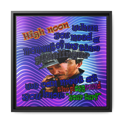 high noon - framed canvas art (purple wave)