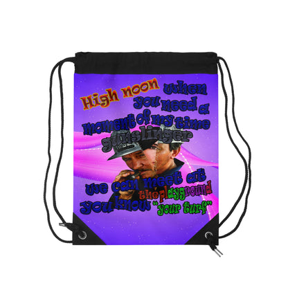 high noon - Drawstring Bag (purple-pink wave)