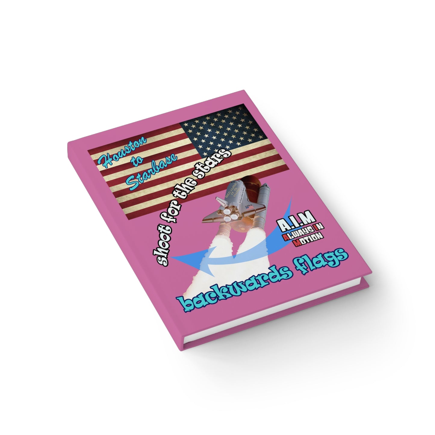 shoot for the stars - journal-blank (light pink)