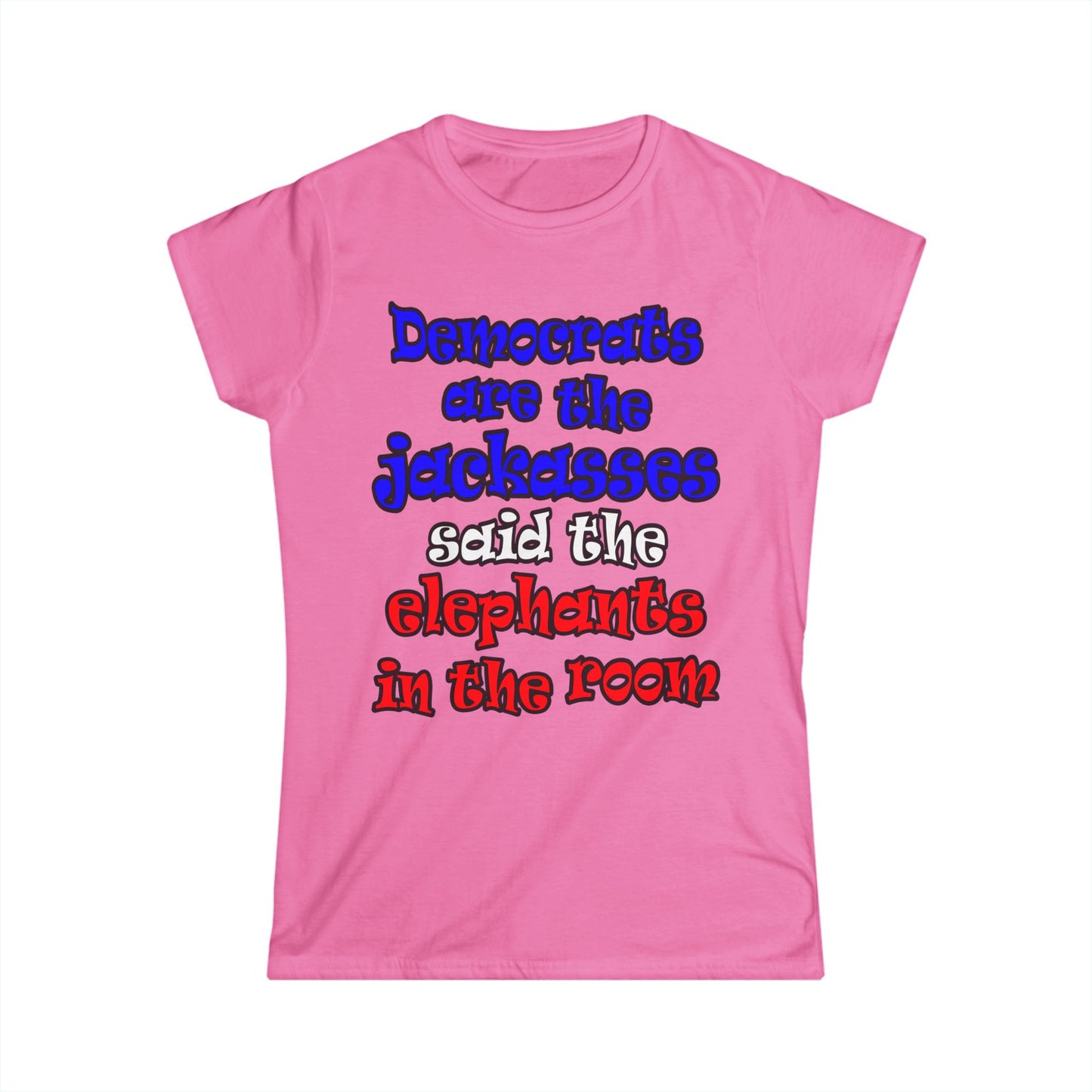 donkeys and elephants - Women's Softstyle Tee