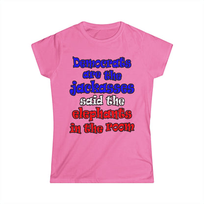 donkeys and elephants - Women's Softstyle Tee
