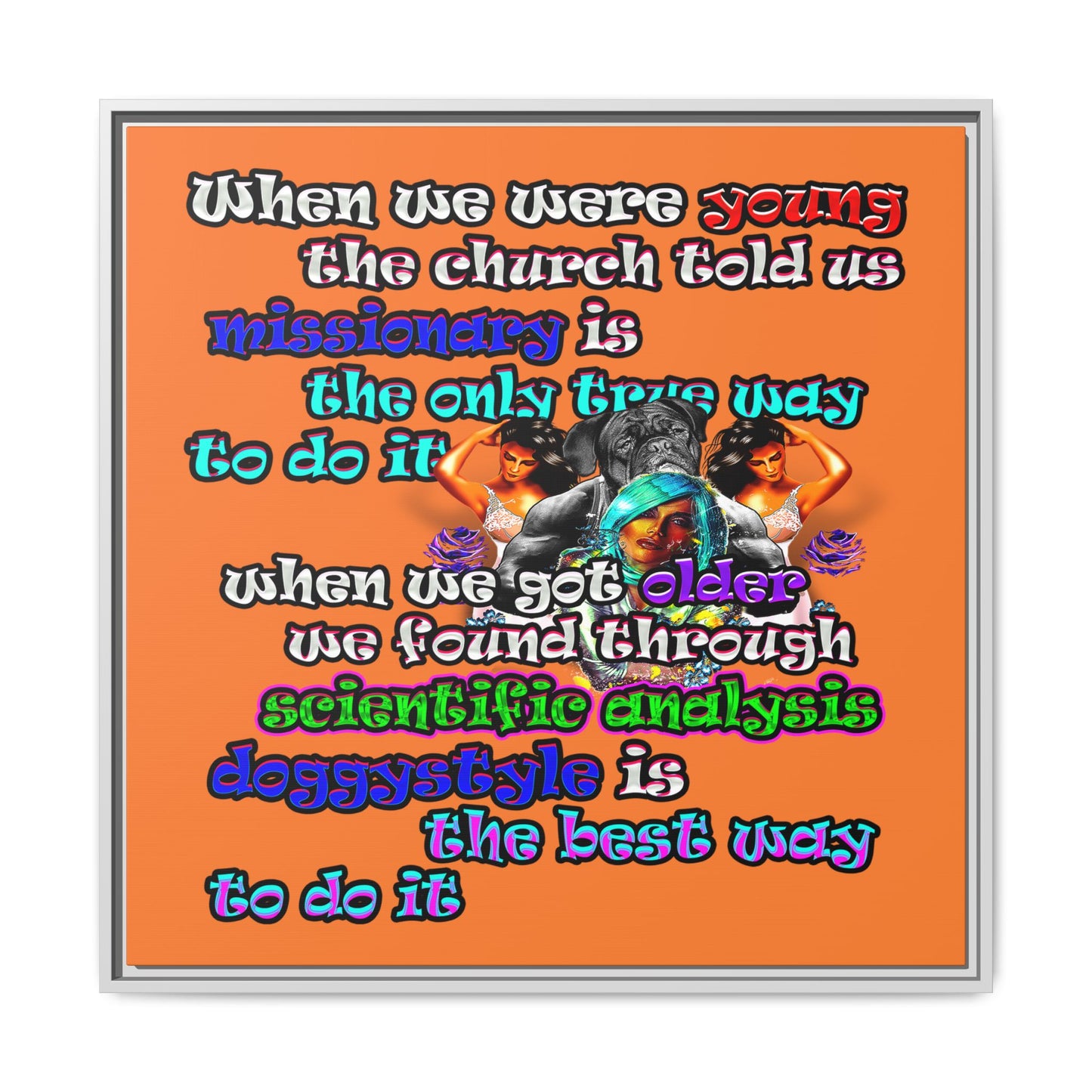 doggystyle - framed canvas art (crusta)