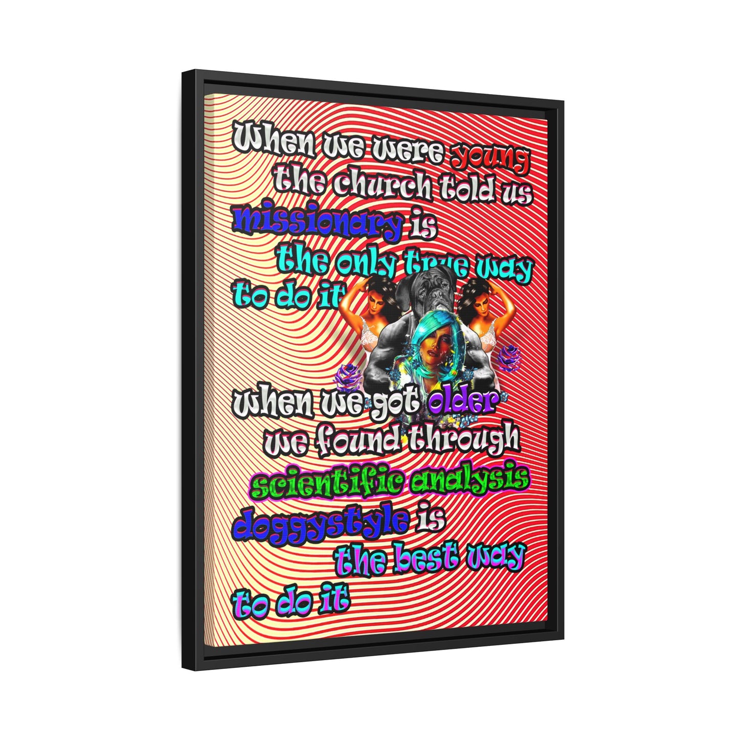 doggystyle - framed canvas art (yellow-orange wave)