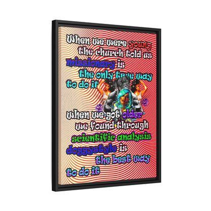 doggystyle - framed canvas art (yellow-orange wave)