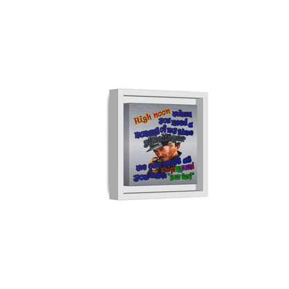 high noon - framed canvas art (brushed nickel)