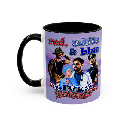 rw&b lives matter - Accent Mug (light blue-pink wave)