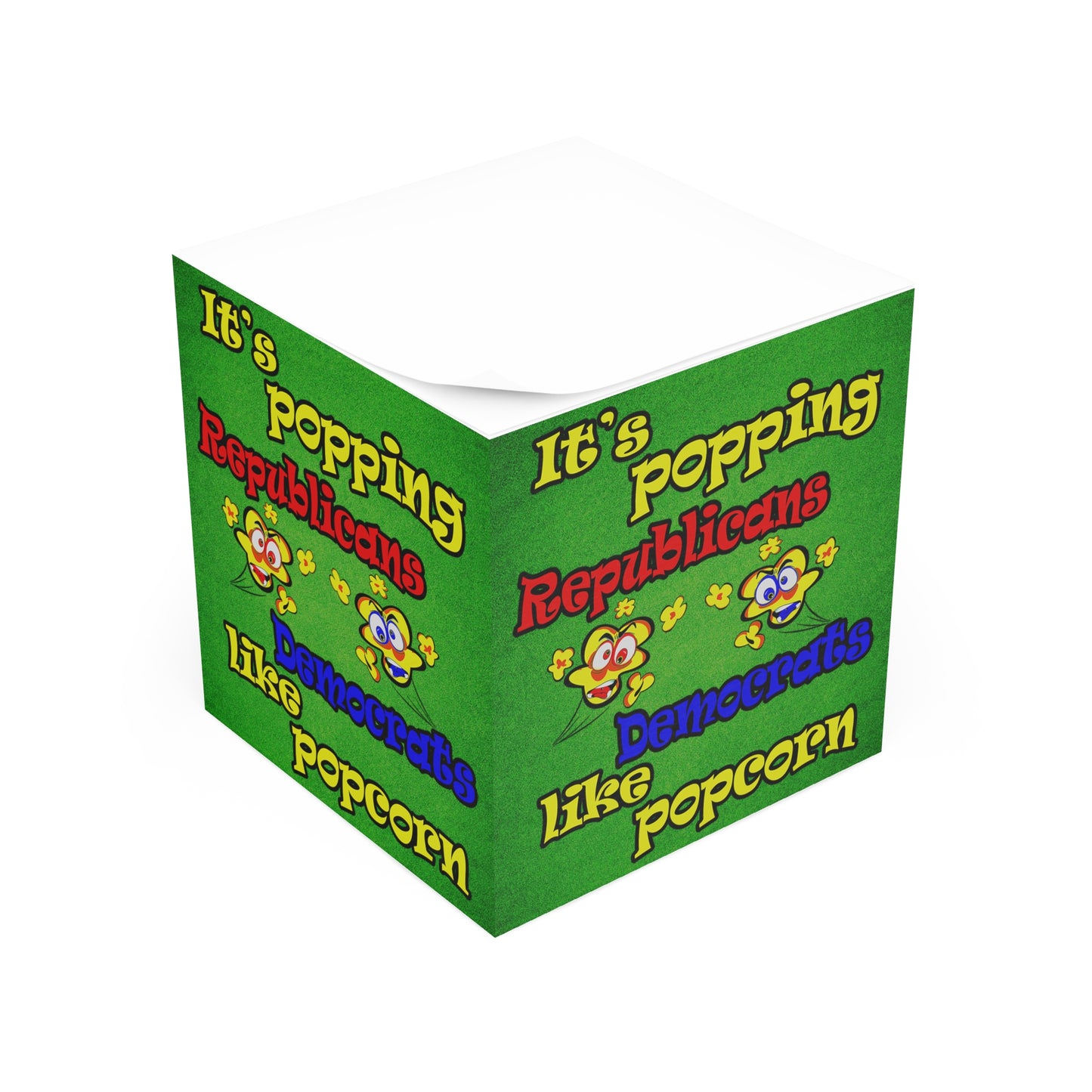 popping like popcorn - note cube (green turf)