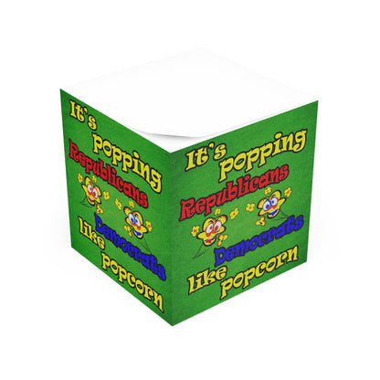 popping like popcorn - note cube (green turf)