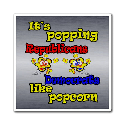 popping like popcorn - Magnets - (brushed nickel)