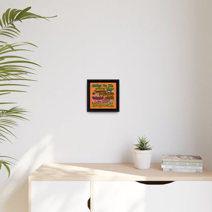 the bum's shit - framed canvas art (crusta)