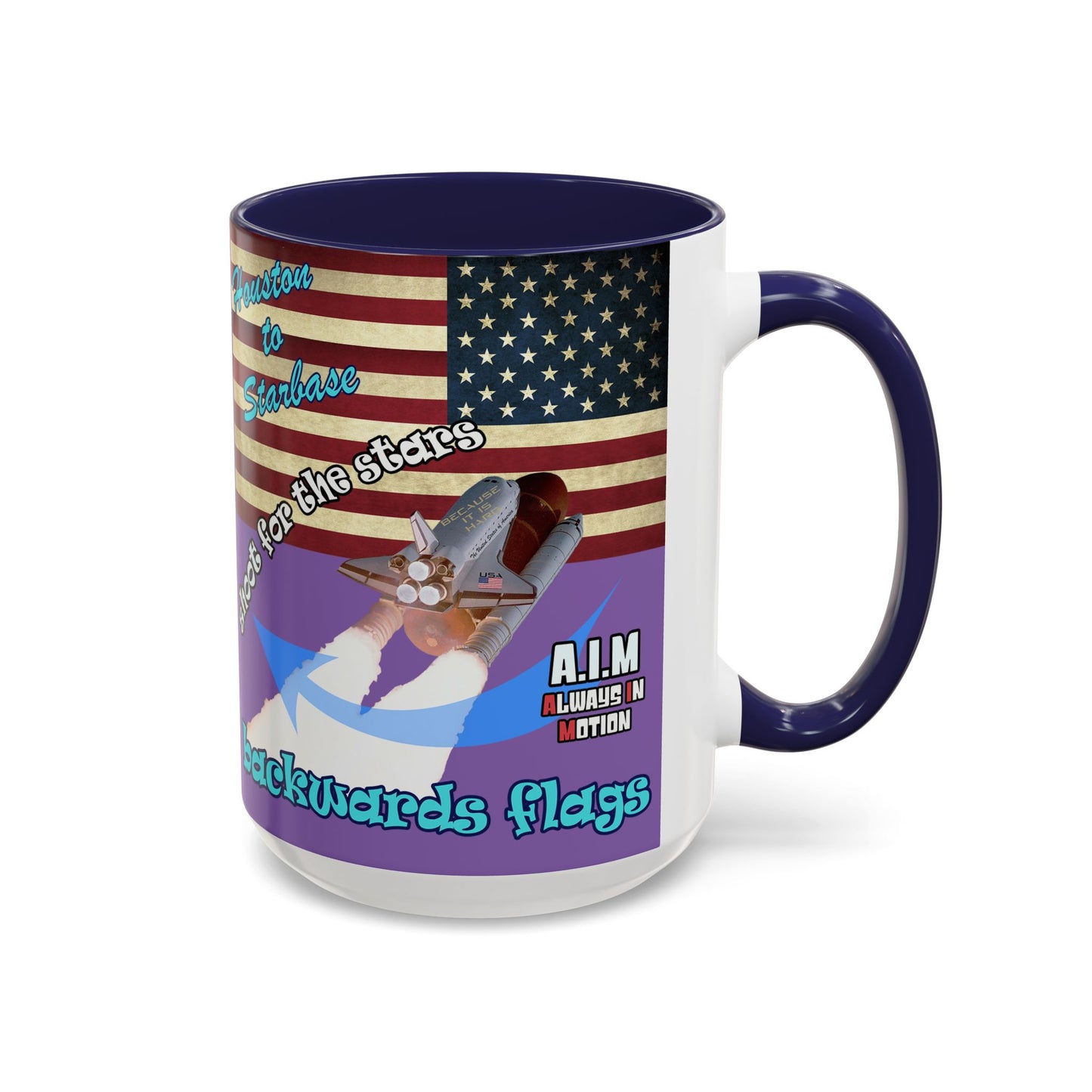 shoot for the stars - Accent Mug (light purple)