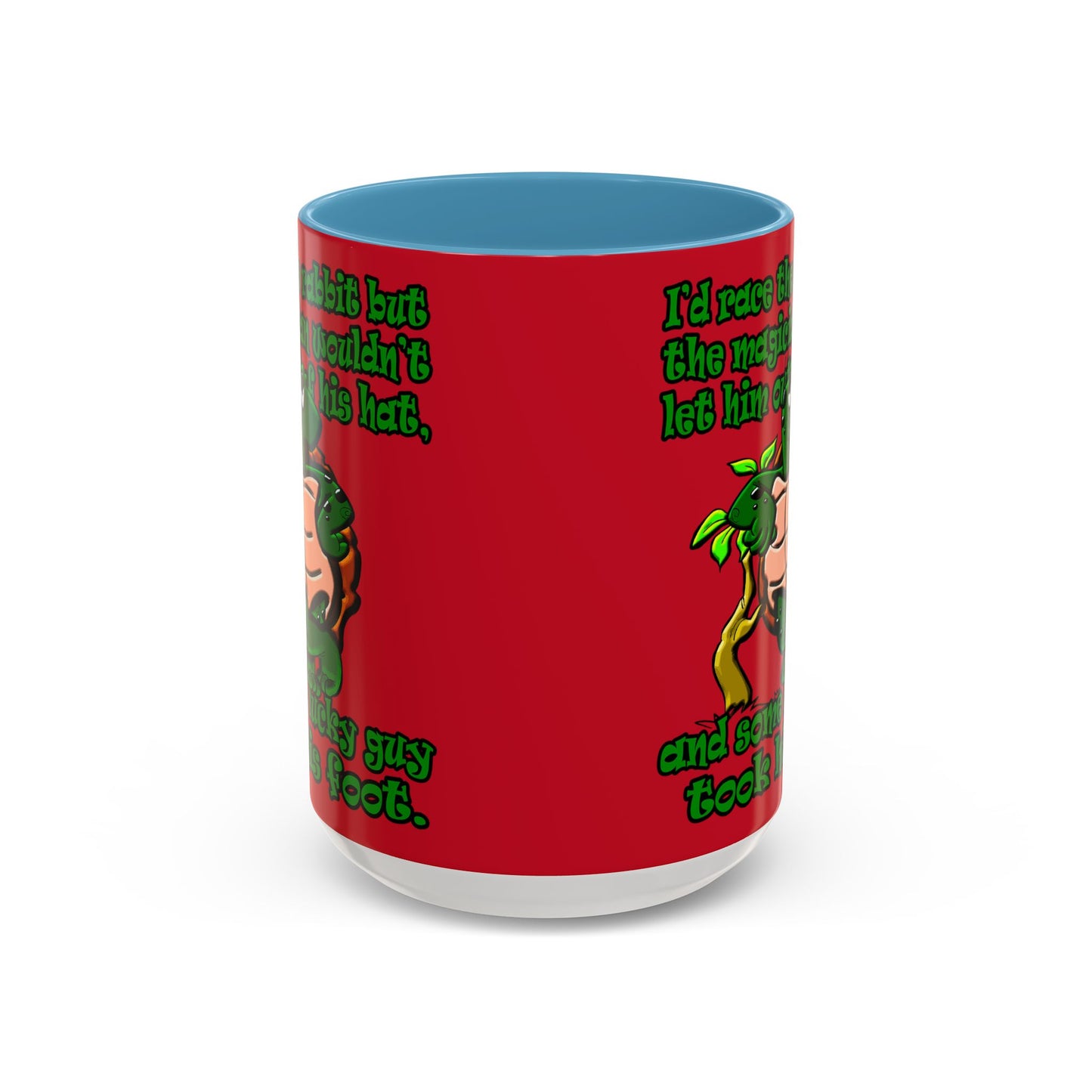 turtle race - Accent Mug (dark red)