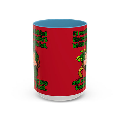 turtle race - Accent Mug (dark red)