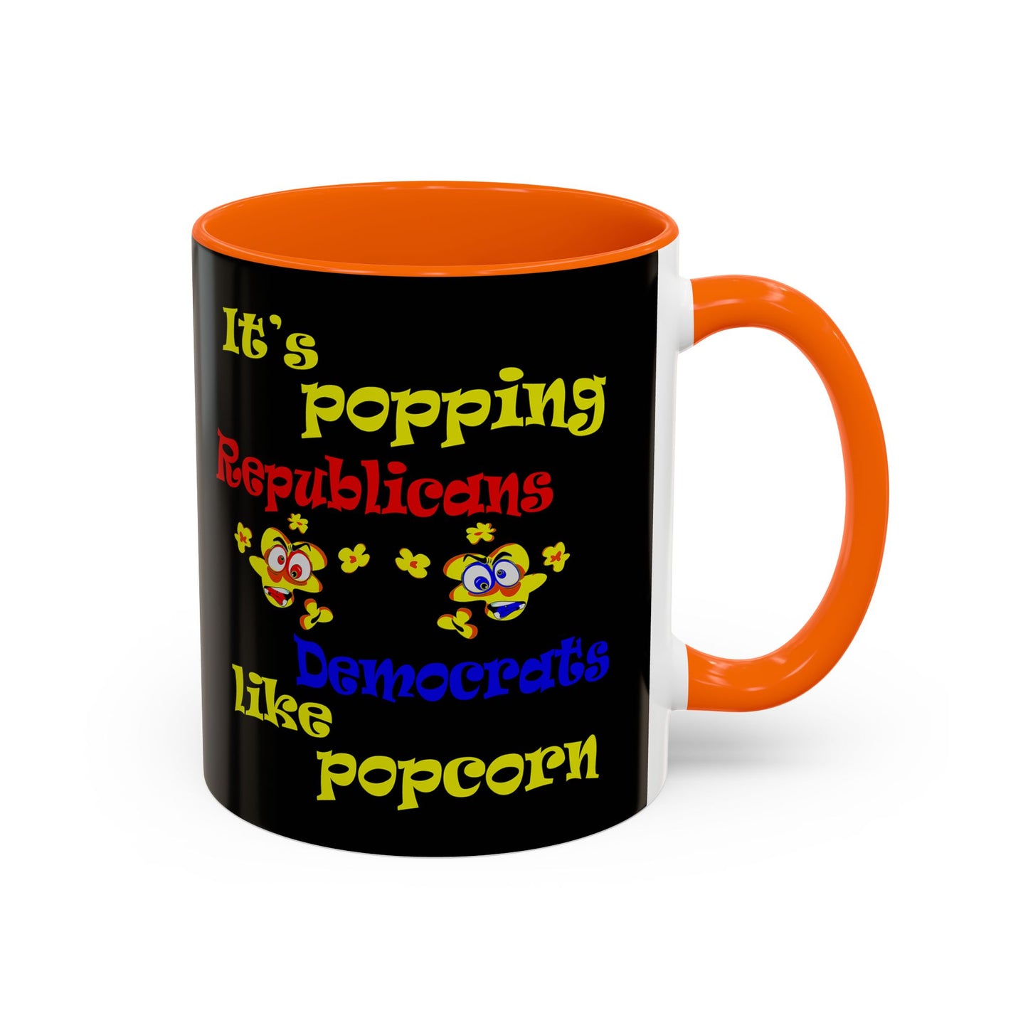 popping like popcorn - Accent Mug (black)