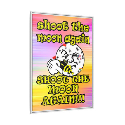 shoot the moon again - framed canvas art (color blur)