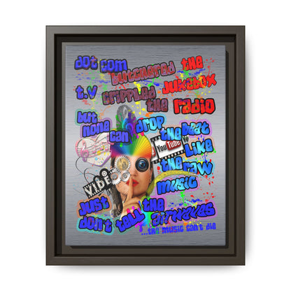 drop the beat - framed canvas art (brushed nickel)