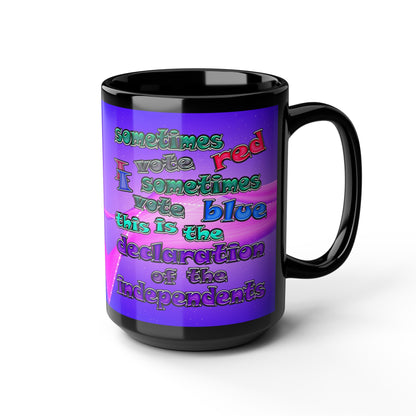 declaration of the independents - Black Mug (purple-pink wave)