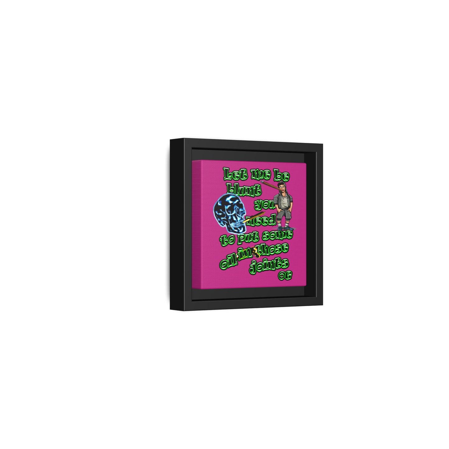 og - framed canvas art (pink)