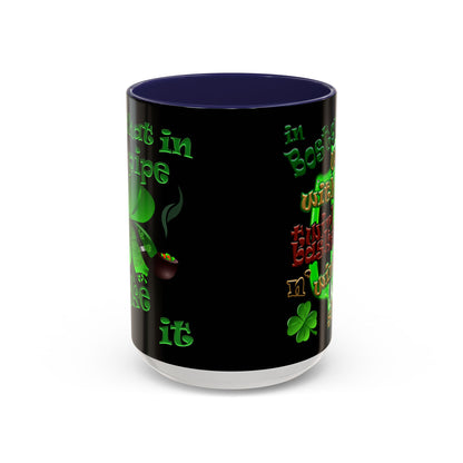 celtics logo - Accent Mug (black)