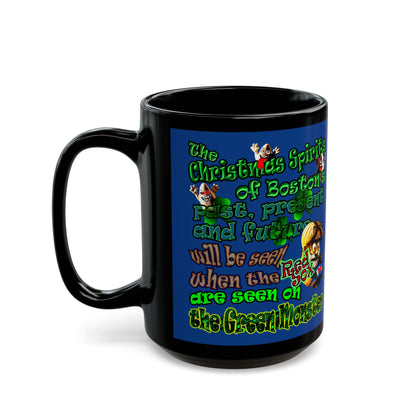 christmas spirits of boston - Black Mug (dark blue)