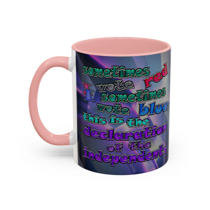 declaration of the independents - Accent Mug (grey-pink wave)