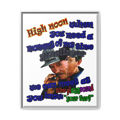 high noon - framed canvas art (white)