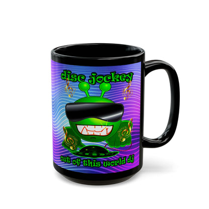 disc jockey - Black Mug (purple wave)