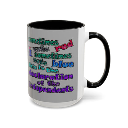 declaration of the independents - Accent Mug (light grey)