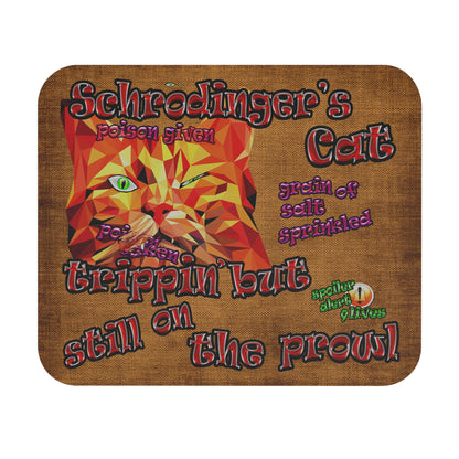 schrodinger's cat - Mouse Pad (Rectangle) (brown papyrus)