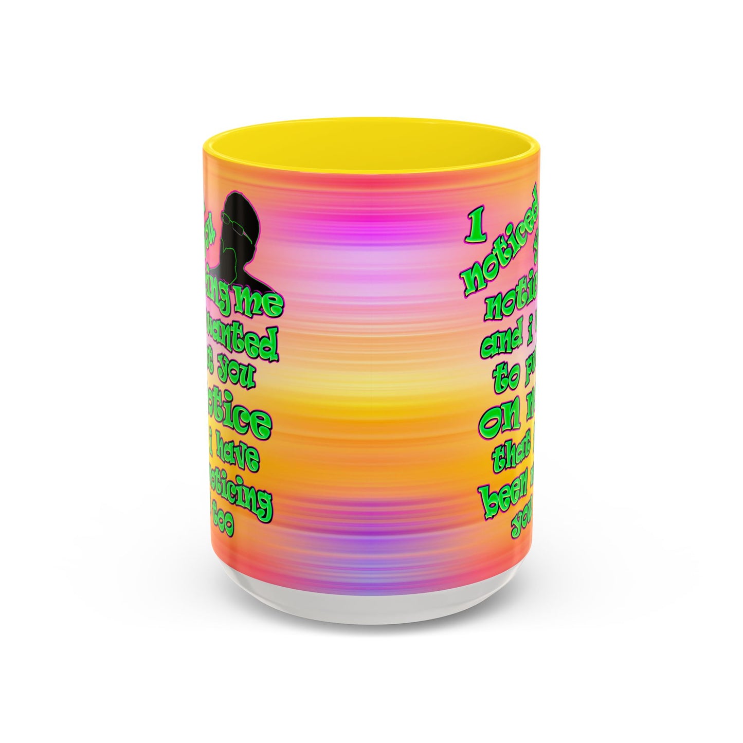 noticed you noticing - Accent Mug (color blur)