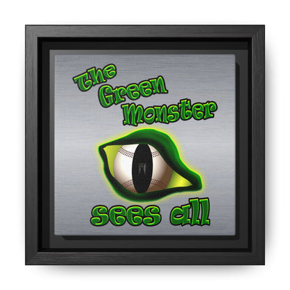 green monster - framed canvas art (brushed nickel)