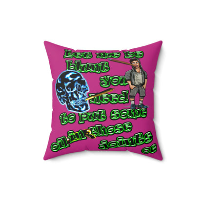 og - Spun Polyester Square Pillow - (pink)