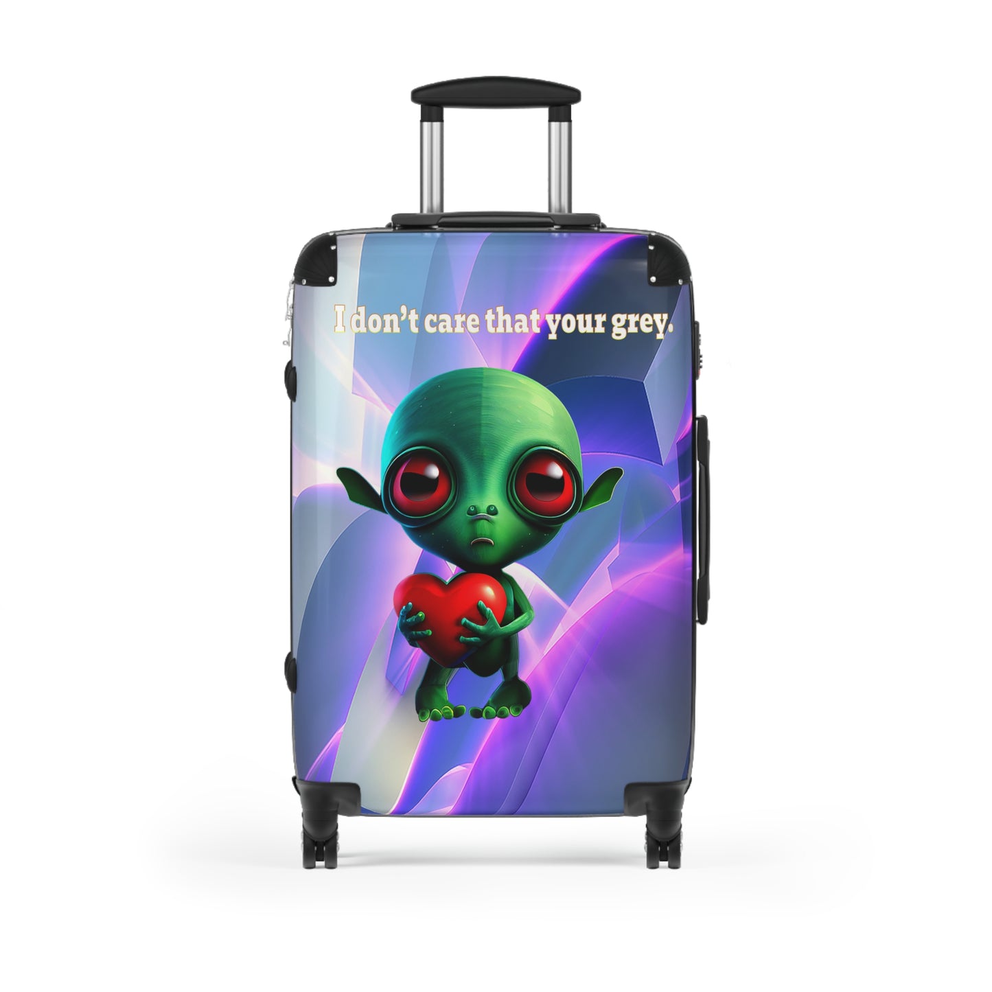 I don't care that your grey - Suitcase (grey-pink wave)