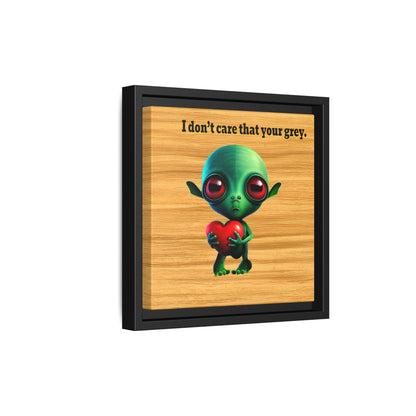I don't care that your grey - framed canvas art (butterscotch wood finish)