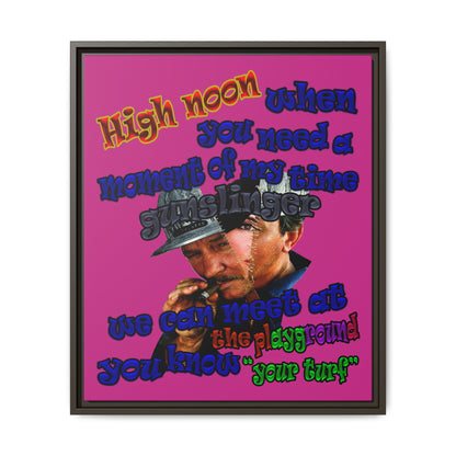 high noon - framed canvas art (pink)