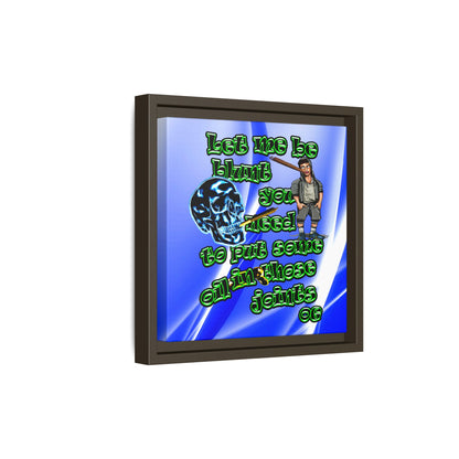 og - framed canvas art (blue-white wave)
