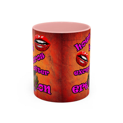 hoes b4 bros - Accent Mug (burnt orange)