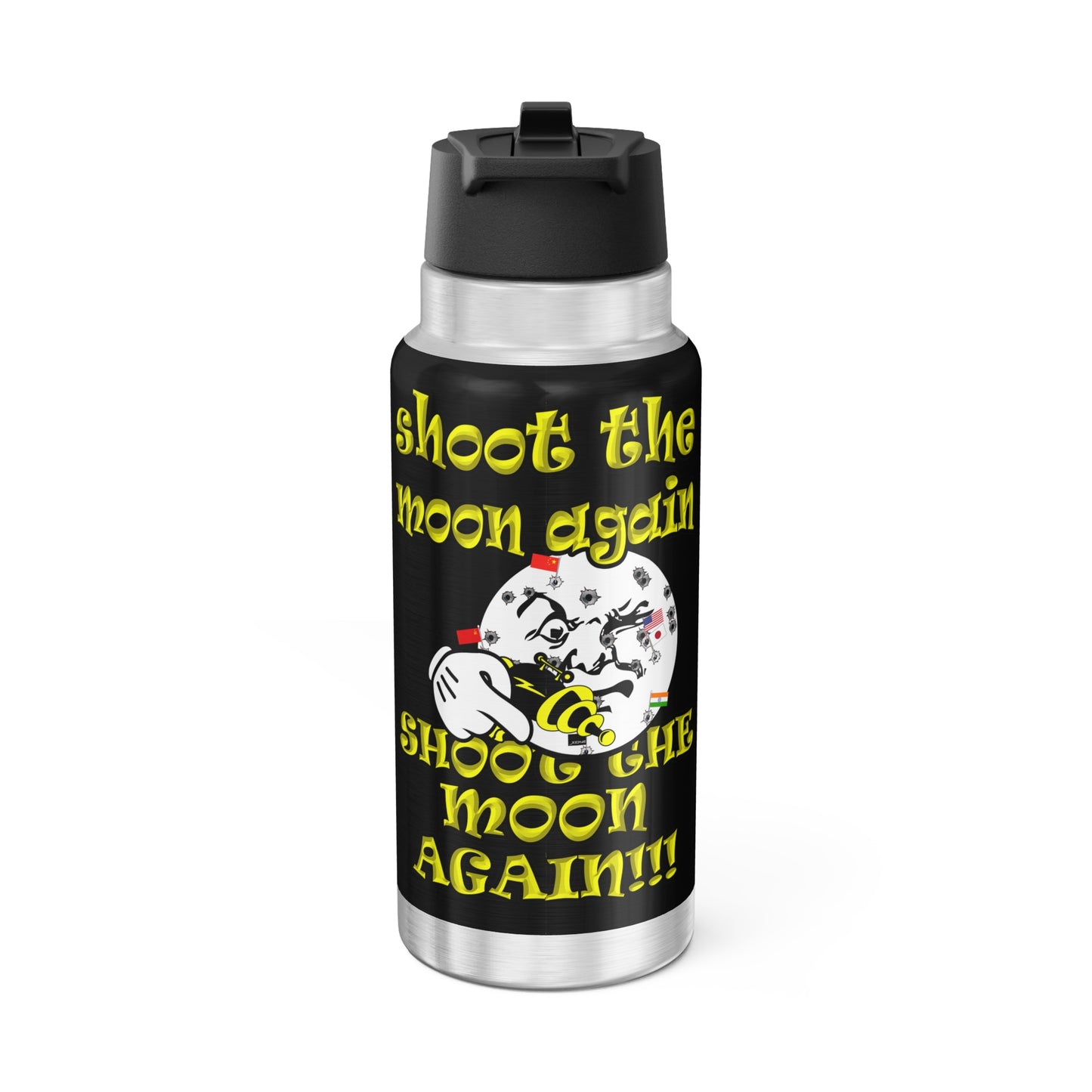 shoot the moon again - Gator Tumbler, 32oz (black)