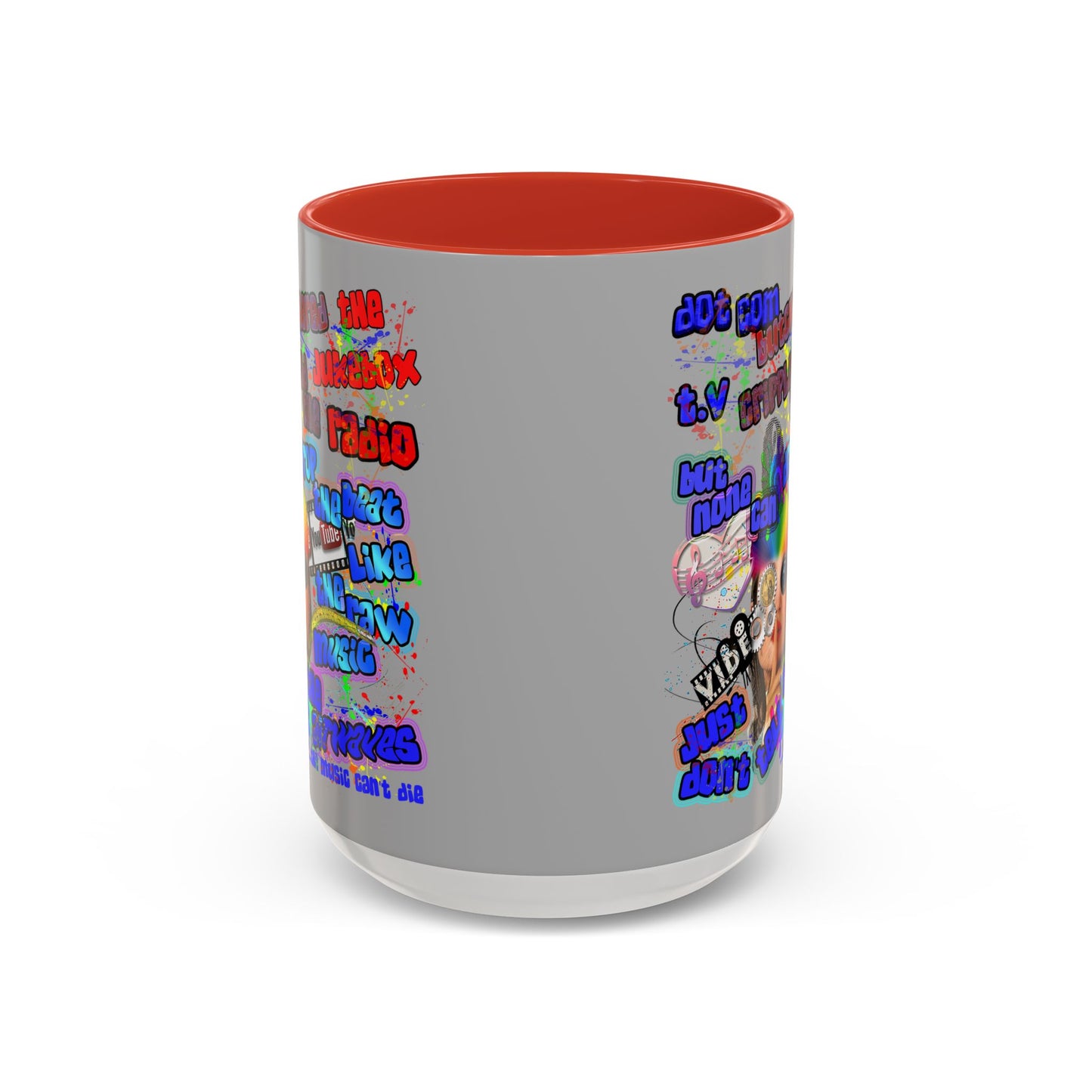 drop the beat - Accent Mug (light grey)