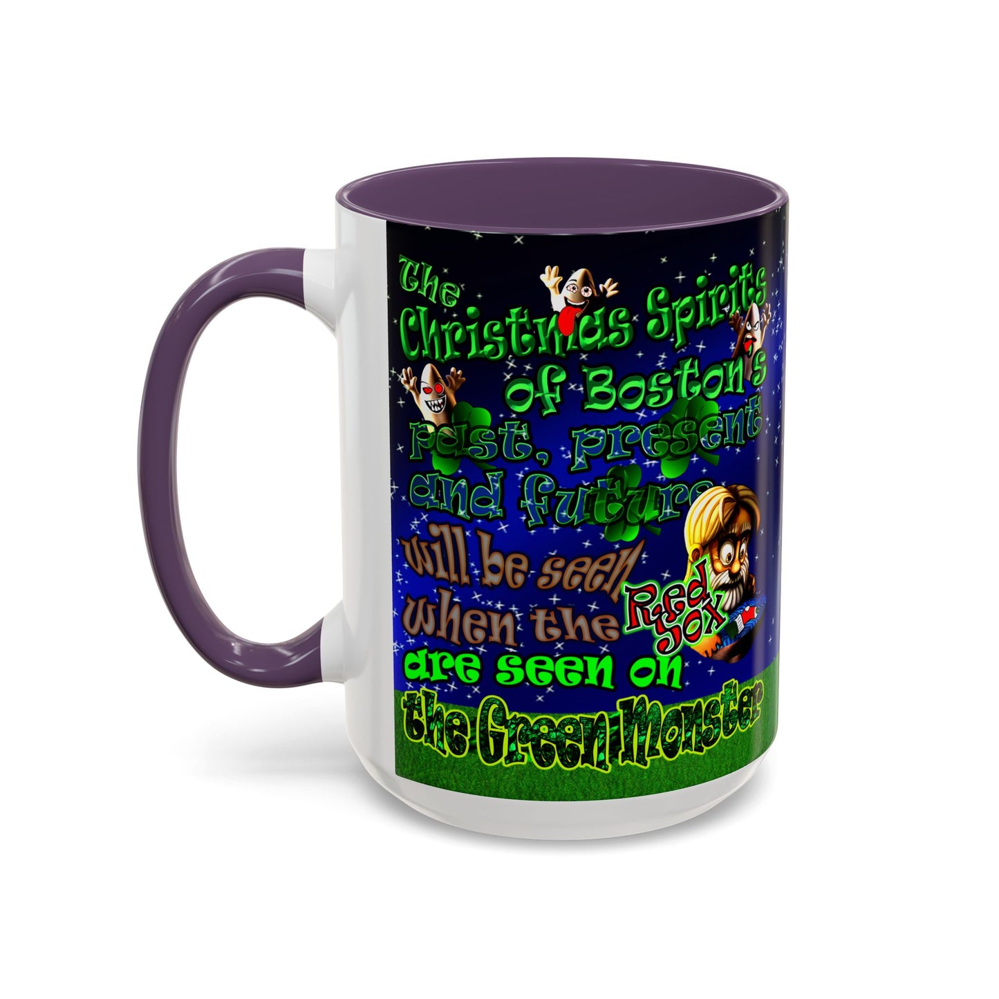 christmas spirits of boston - Accent Mug ('snoops' background)