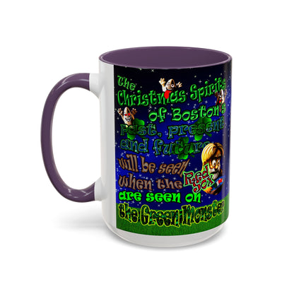 christmas spirits of boston - Accent Mug ('snoops' background)