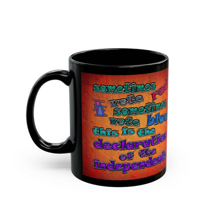 declaration of the independents - Black Mug (burnt orange)