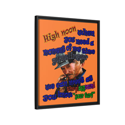 high noon - framed canvas art (crusta)