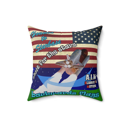 shoot for the stars - Spun Polyester Square Pillow - ('snoops' background)