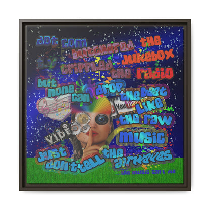 drop the beat - framed canvas art ('snoops' background)