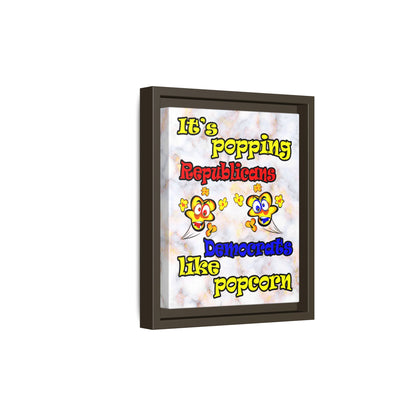 popping like popcorn - framed canvas art (white marble)
