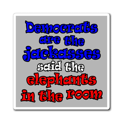 donkeys and elephants - Magnets - (light grey)
